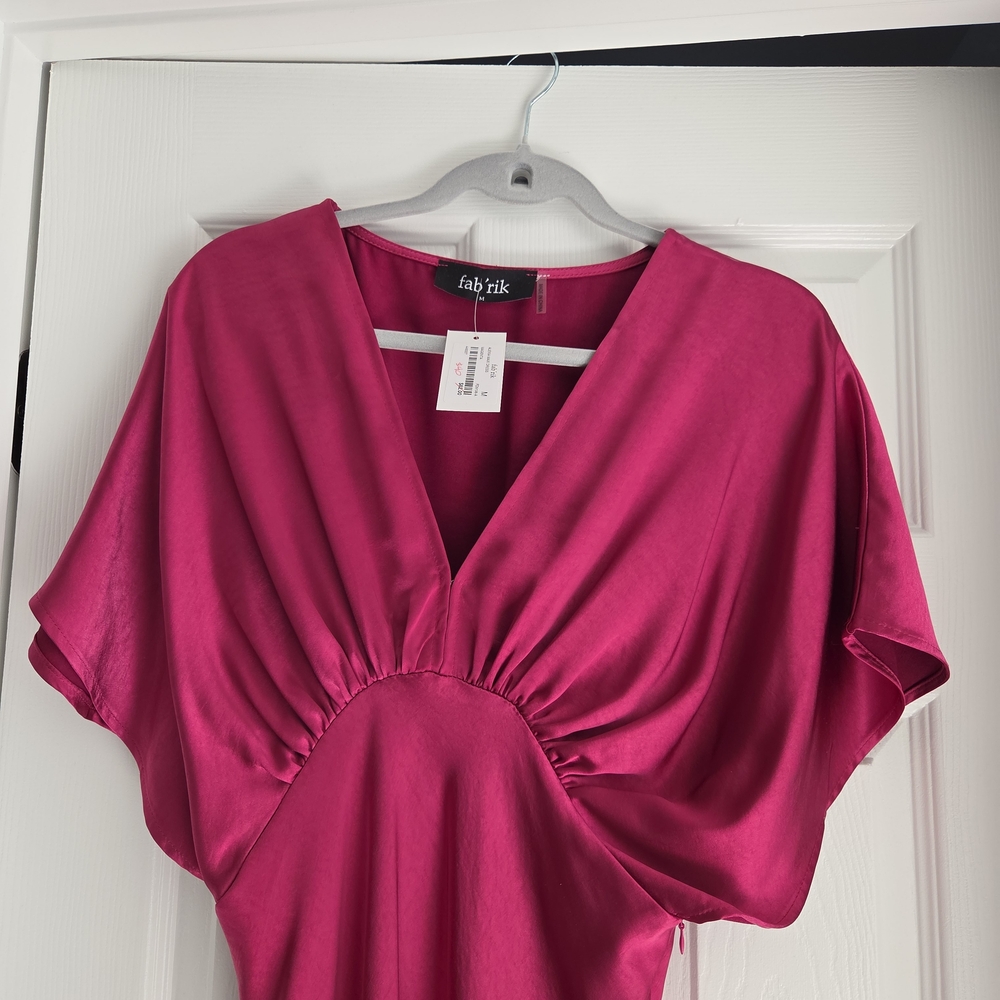 Fab'rik Pink V-Neck Dress